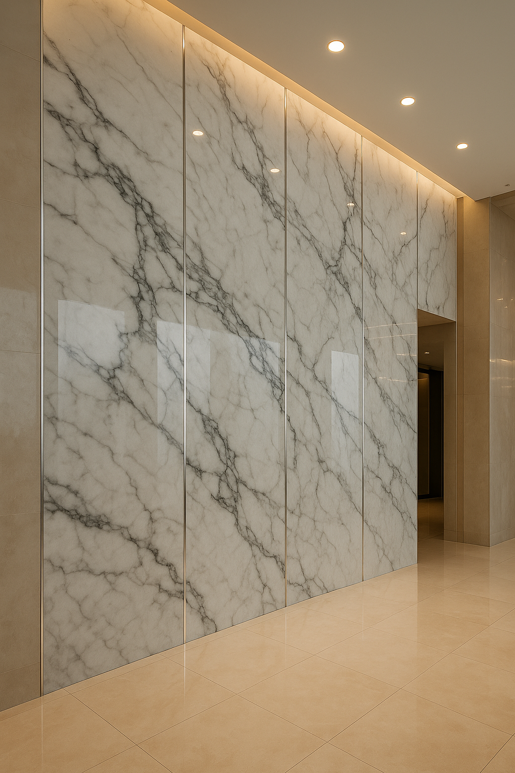 Hallway renovation with decorative wall panels